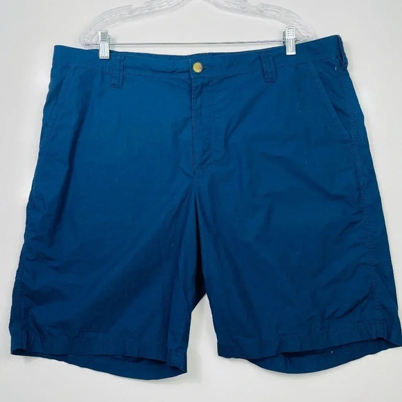 Columbia Men’s Khakis Chino Twill Cotton Navy Blue Shorts Size 40 - Picture 1 of 8